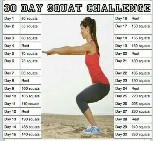 the guide lines of 30 say squat challenge
